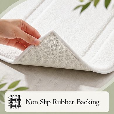 Soft Microfiber Non Slip Absorbent Bathroom Rug Washable Floor Mat