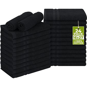 Bleach Proof Salon Towels 24 Pack Quick Dry Cotton Terry For Spa Gym Pool