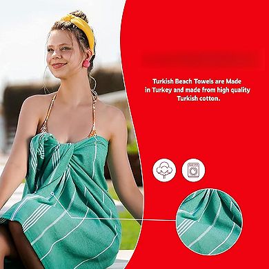 Oversized Quick Dry Sand Free Cotton Beach Towel Lightweight Portable Multi Use