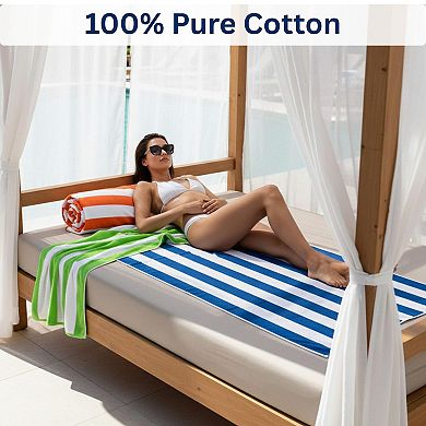 6 Pack Large Quick Dry Cotton Beach Towel Bulk Set For Pool Yoga Hotel