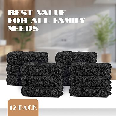 Bath Towel Set Of 4 Ring Spun Cotton 650gsm Extra Absorbent Soft Spa Quality