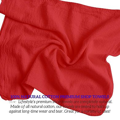 60 Pack Cotton Terry Cleaning Rags Absorbent Multipurpose Wash Cloths For Kitchen Bar Housekeeping