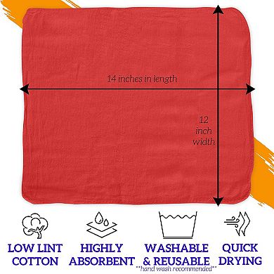 60 Pack Cotton Terry Cleaning Rags Absorbent Multipurpose Wash Cloths For Kitchen Bar Housekeeping
