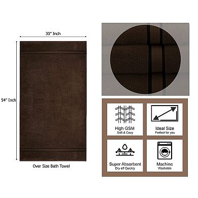 4 Pack Ultra Soft Oversized Cotton Bath Towels Absorbent Luxury Spa