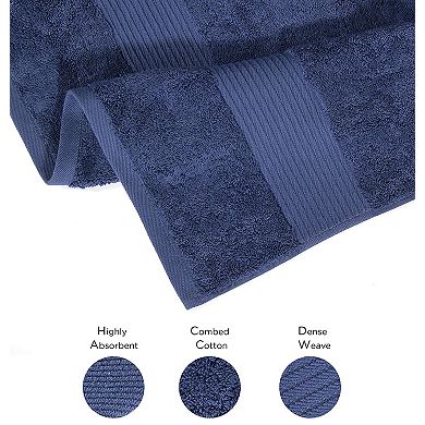 Luxury Ring Spun Cotton Bath Towels Hotel Quality Soft Absorbent Quick Dry