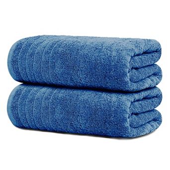 2 Pack Super Soft Cotton Bath Sheets Lightweight Quick Dry Absorbent Oversized