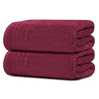 2 Pack Super Soft Cotton Bath Sheets Lightweight Quick Dry Absorbent Oversized