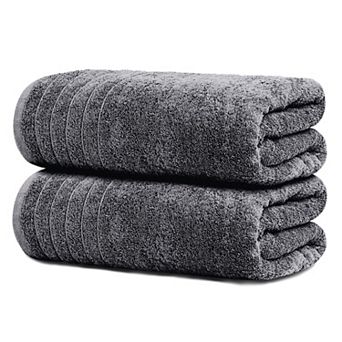 2 Pack Super Soft Cotton Bath Sheets Lightweight Quick Dry Absorbent Oversized
