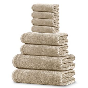 8 pc Super Absorbent Quick Dry Cotton Towel Set