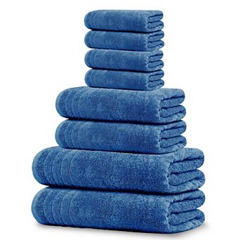 8 pc Super Absorbent Quick Dry Cotton Towel Set