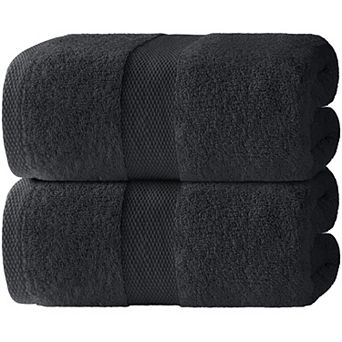 4 pc Ring Spun Cotton Bath Towel Set 650gsm Extra Absorbent Soft Spa Towels