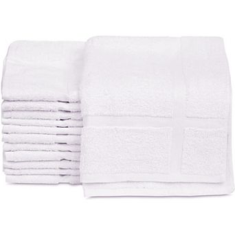 Hotel Quality Cotton Blend Bath Mats Quick Drying Lightweight Machine Washable Bulk Pack