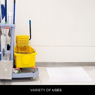 Hotel Quality Cotton Blend Bath Mats Quick Drying Lightweight Machine Washable Bulk Pack
