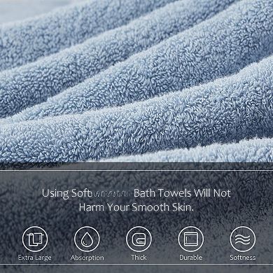 650 GSM Cotton Towel Set Soft Absorbent Durable 6 Piece Bathroom Set