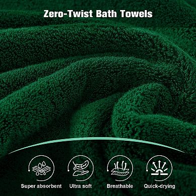 100 Cotton Ring Spun Bath Towel Set 650gsm Hotel Quality Soft Absorbent