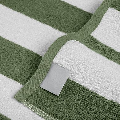Oversized Striped Cotton Beach Towels 2 Pack Super Absorbent Quick Dry