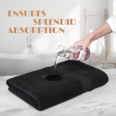 Soft Ringspun Cotton Quick Dry Absorbent Towel Set For Home Gym Spa Hotel