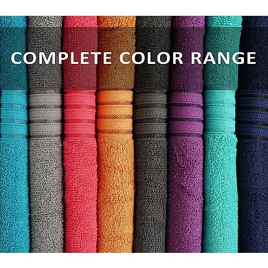 Classic Cotton Bath Towel Set 8 Piece Soft Absorbent Machine Washable Quick Dry