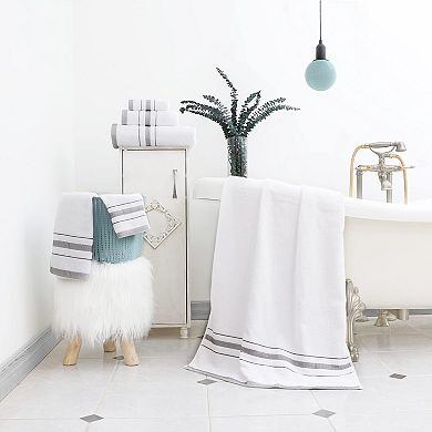 6 Piece Cotton Bath Towel Set Luxury Hotel Spa Soft Absorbent