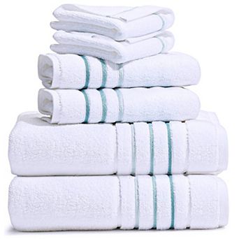 6 pc Cotton Bath Towel Set Luxury Hotel Spa Soft Absorbent