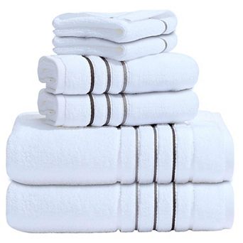6 pc Cotton Bath Towel Set Luxury Hotel Spa Soft Absorbent