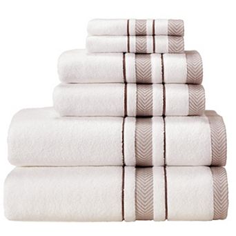 6 pc Cotton Bath Towel Set Luxury Hotel Spa Soft Absorbent