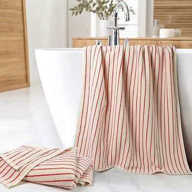 Quick Dry Cotton Bath Towel Set 2 Ultra Soft Absorbent Farmhouse Versatile