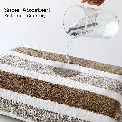 6 Piece Microfiber Bath Towel Set Ultra Soft Absorbent Quick Dry Multi Use