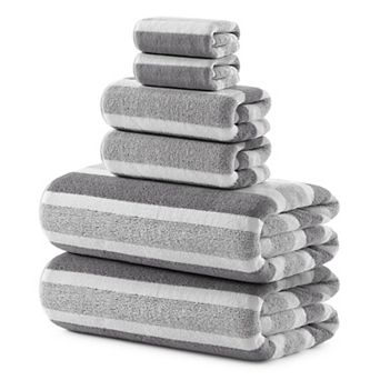 6 pc Microfiber Bath Towel Set Ultra Soft Absorbent Quick Dry Multi Use