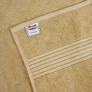 6 Pack Bath Towel Set Ring Spun Cotton Quick Dry Highly Absorbent Soft