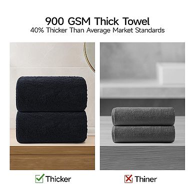 Ultra Plush Cotton Bath Sheets 900GSM Thick Rapid Absorbent Lint Free Luxury Hotel Spa