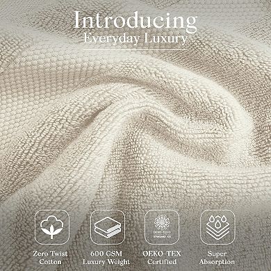 Luxury 6 Piece Cotton Towel Set High Absorbent Quick Dry For Home Spa Gym