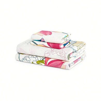 Cotton Bird Branch Botanical Boho 4pc Sheet Set Deep Pocket
