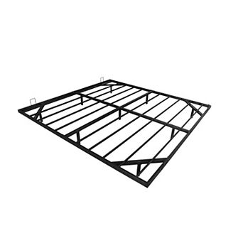 Pnronnc Floating Metal Bed Frame with LED Lights Modern Platform Bed