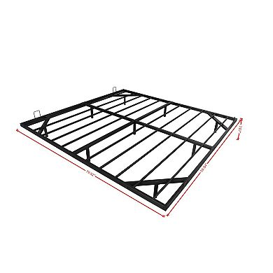 Pnronnc Floating Metal Bed Frame with LED Lights Modern Platform Bed