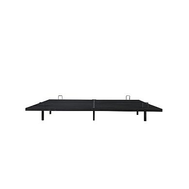 Pnronnc Floating Metal Bed Frame with LED Lights Modern Platform Bed