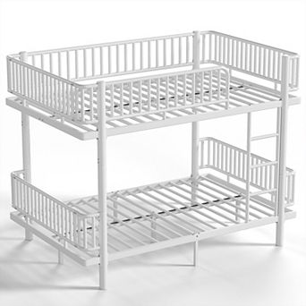 Pnronnc Metal Bunk Bed Frame Convertible Platform Bed Design