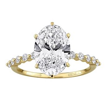 Stella Grace 14k Gold 2 3/4 Carat T.W. Oval & Round Lab-Grown Diamond Engagement Ring