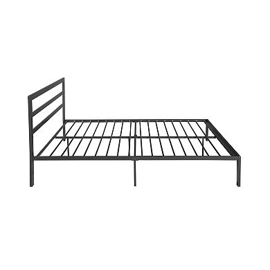 Pnronnc Metal Bed Frame Platform Bed with Headboard, 10.83" Under-Bed Space for Storage
