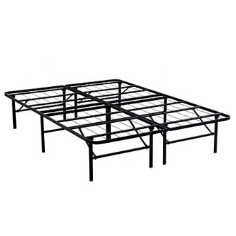 Pnronnc Folding Bed Frame Metal Platform Bed 14" High Under-Bed Storage