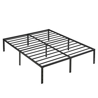 Pnronnc Queen Bed Frame Metal Platform Bed Frame Reinforced Steel Slats Under-Bed Storage