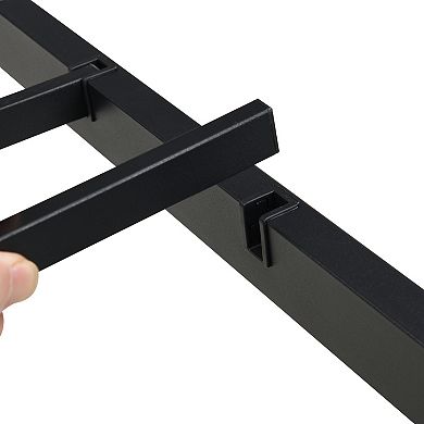 Pnronnc Queen Bed Frame Metal Platform Bed Frame Reinforced Steel Slats Under-Bed Storage