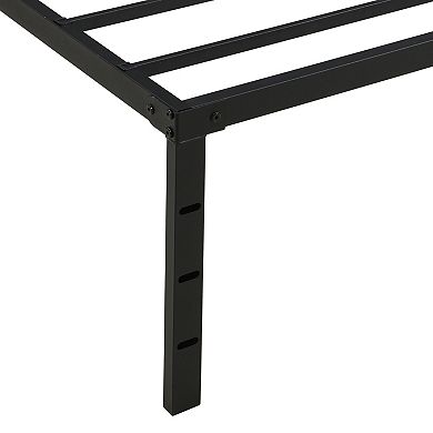 Pnronnc Queen Bed Frame Metal Platform Bed Frame Reinforced Steel Slats Under-Bed Storage