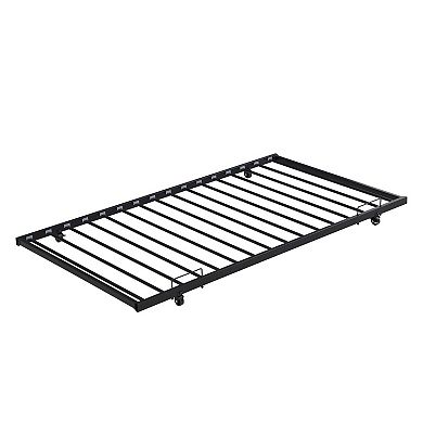 Pnronnc Twin Daybed with Pull-Out Trundle Metal Frame Sofa Bed Frame