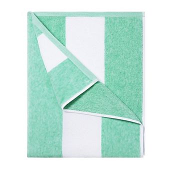 Oversized beach towel, large cotton quick-drying, absorbent, faded stripes