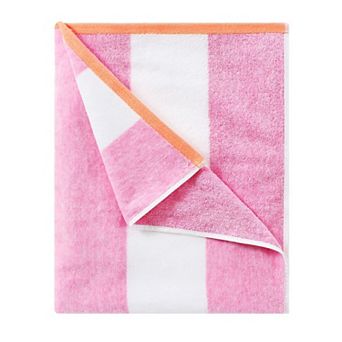 Oversized beach towel, large cotton quick-drying, absorbent, faded stripes