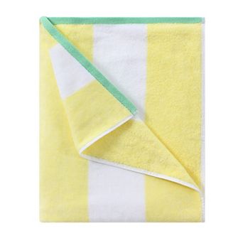 Oversized beach towel, large cotton quick-drying, absorbent, faded stripes