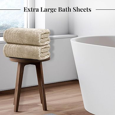 Pack Of 2 Extra Large Bath Sheets 35 X 70 Inches Lightweight Quick Dry Super Soft Absorbent