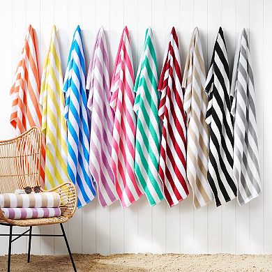 Stripe Beach Towel 4 Pack Large Soft Quick Dry Terry