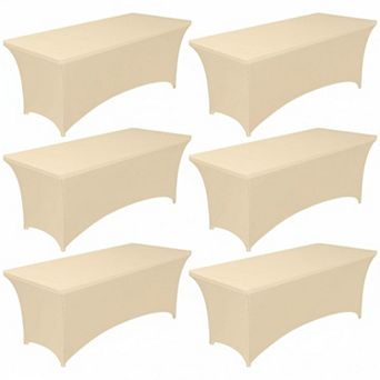 Spandex Tablecloth Fitted Stretch Anti-Wrinkle Safe Outdoor Party Wedding Reception